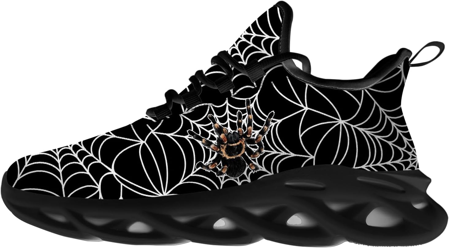 

Кроссовки Ciadoon на Хэллоуин для женщин и мужчин, для бега по дороге, ходьбы и тенниса, дышащие, легкие, подарок для мужчин и женщин, черный