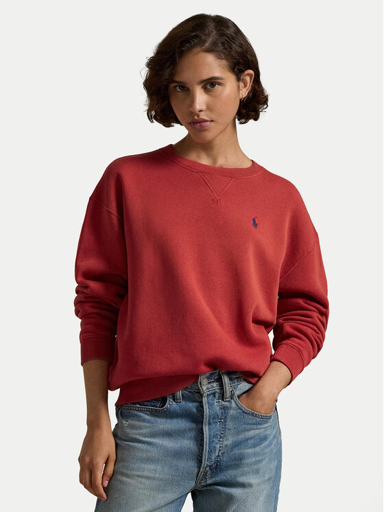 

Свободный крой толстовки 211943006016 Polo Ralph Lauren, красный