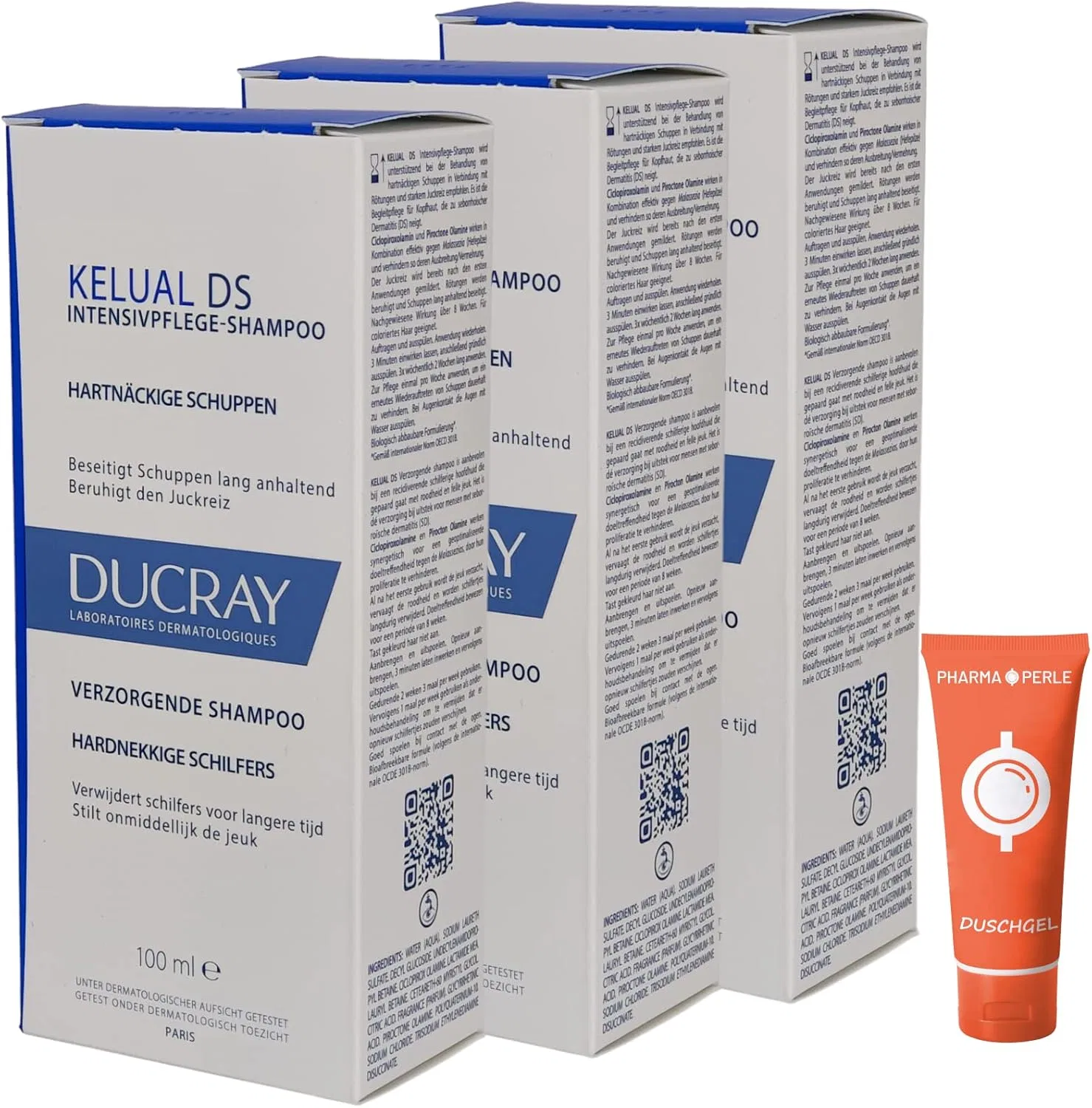 Набор шампуней Ducray Kelual DS 3 x 100 мл ‎Pharma Perle