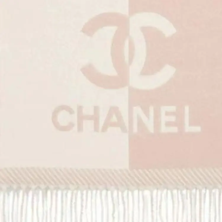 Шерстяной вязаный шарф женский розовый CHANEL — фото 3