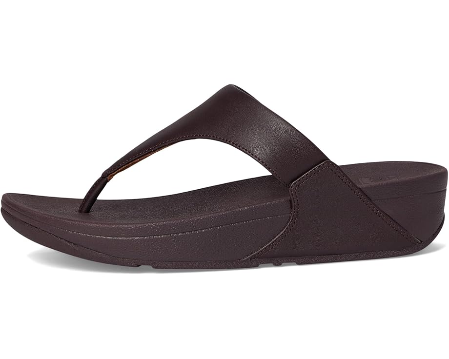 Туфли FitFlop Lulu Leather Toepost, цвет Plumberry — фото 4