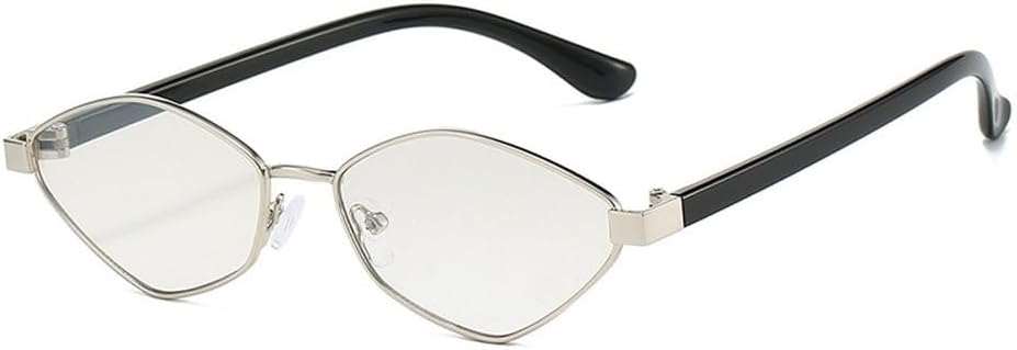 

Модные солнцезащитные очки «кошачий глаз» неправильной формы, ретро-стиль, прозрачные линзы цвета океана, защита от УФ-излучения UV400, трендовые мужские солнцезащитные очки небольшого размера SKFGNX, Silver Light Gray