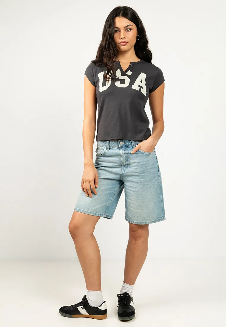 Футболка с V-образным вырезом и принтом, Athletic Essential Superdry, цвет Charcoal — фото 4