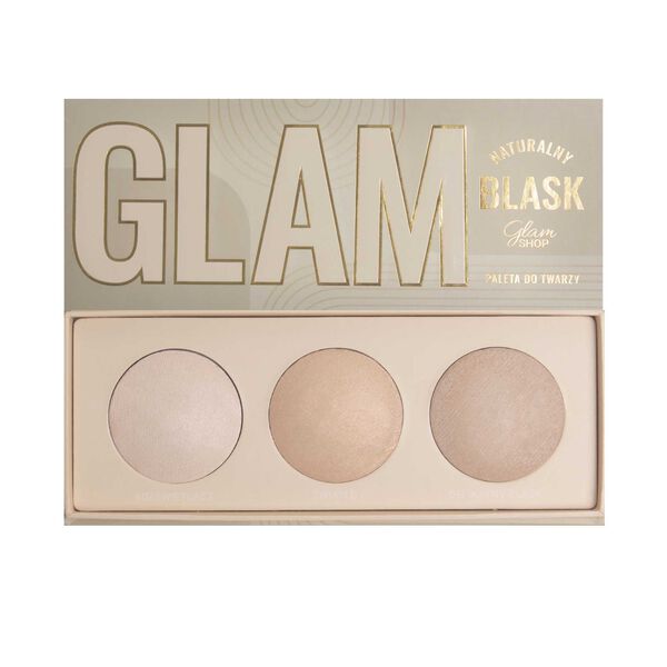 

Палитра хайлайтеров для контурирования лица, естественное сияние, 12 г Glam Shop