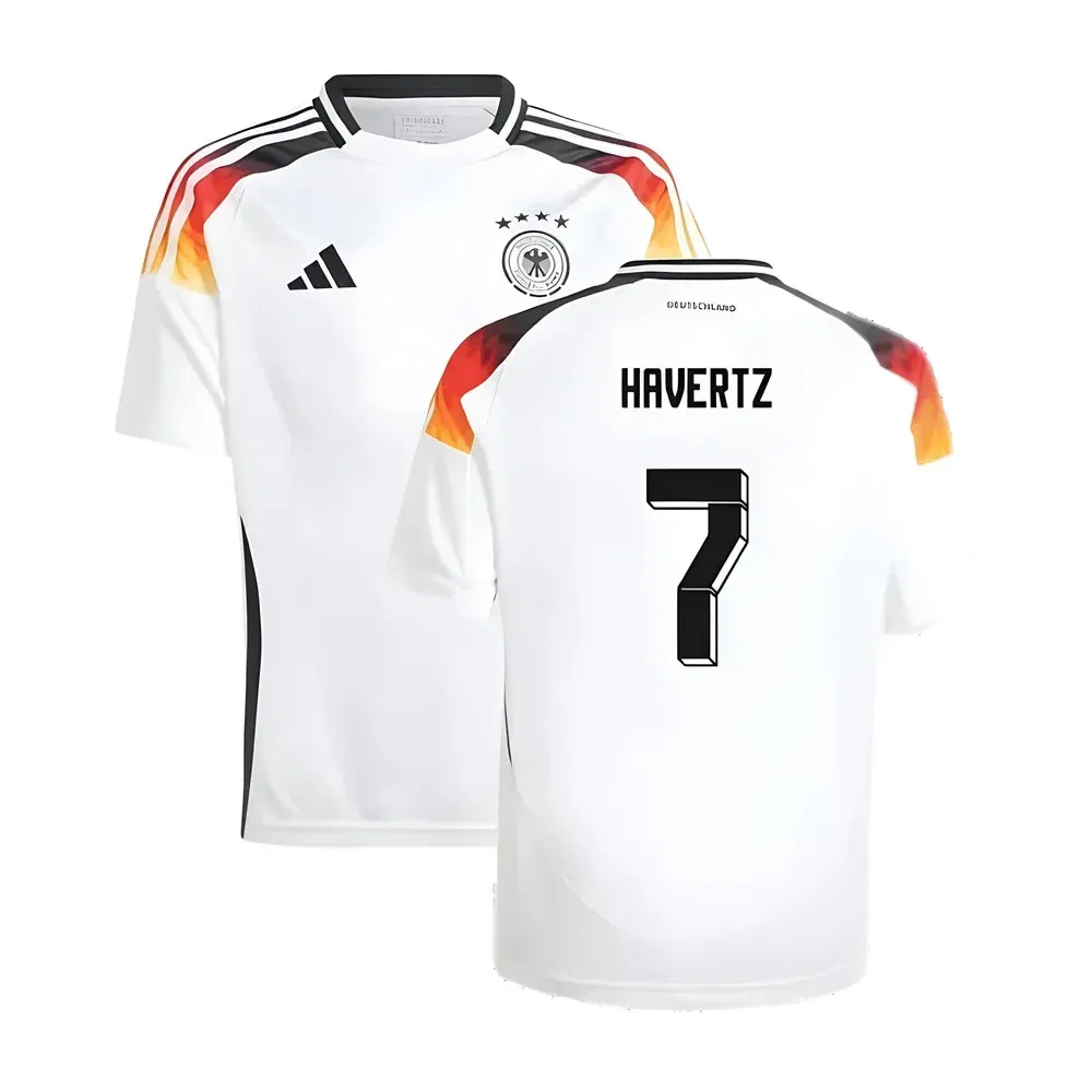 Футбольная футболка Kai Havertz Germany 2024/25 Home, белый