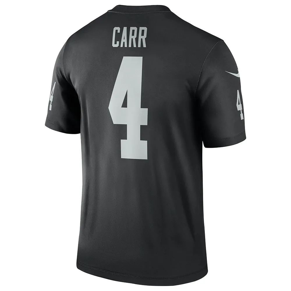 Футболка Nike NFL Las Vegas Raiders Legend с коротким рукавом и V-образным вырезом, черный — фото 2