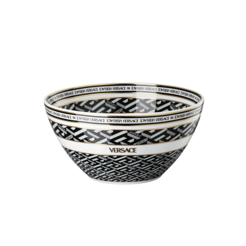 

Rosenthal Versace La Greca Signature Черная миска 15 см Rosenthal meets Versace, белый/золотой/черный