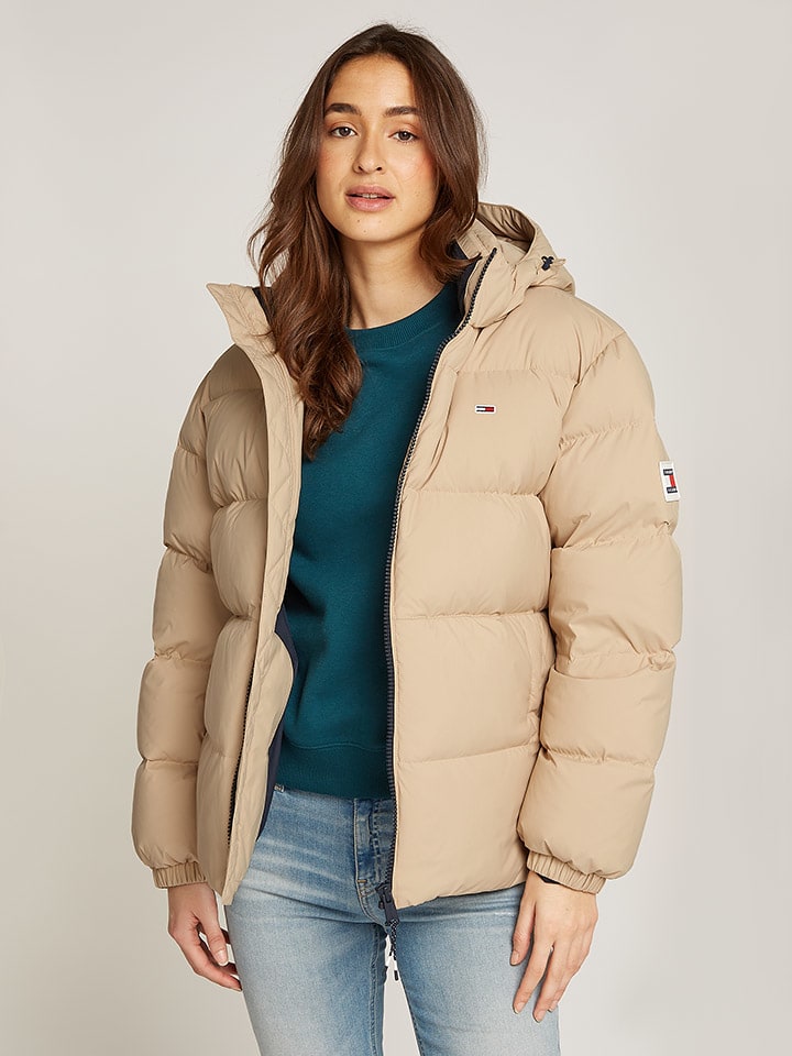

Пуховик TOMMY JEANS, бежевый