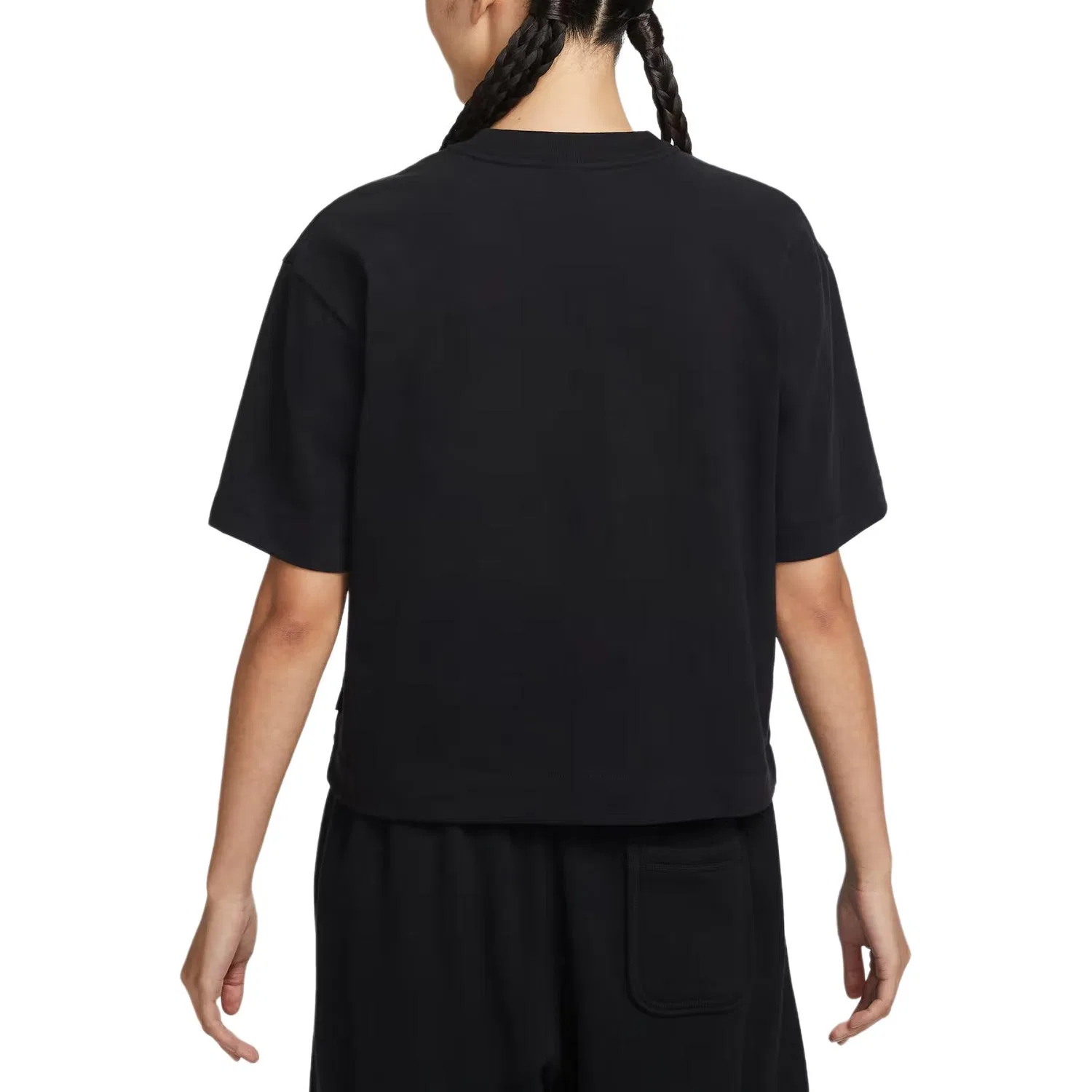 Спортивная футболка женская оверсайз с коротким рукавом Nike, Black — фото 4