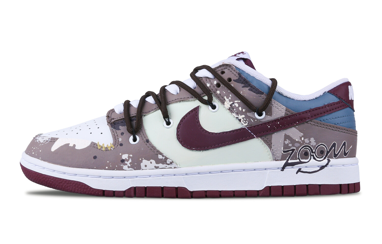 

Кроссовки Nike Dunk Skateboarding Shoes Men Low-top Beige, цвет Coffee
