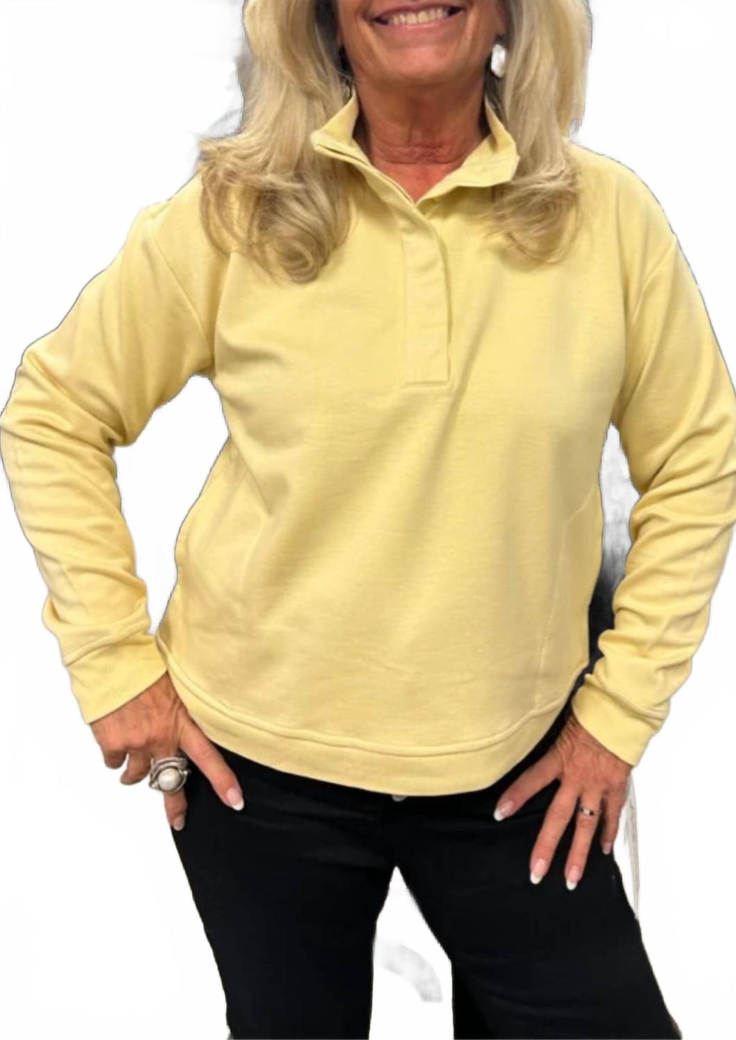 

Мягкий свитшот с пуговицами на воротнике цвета шампань Lulu-B, Chamois