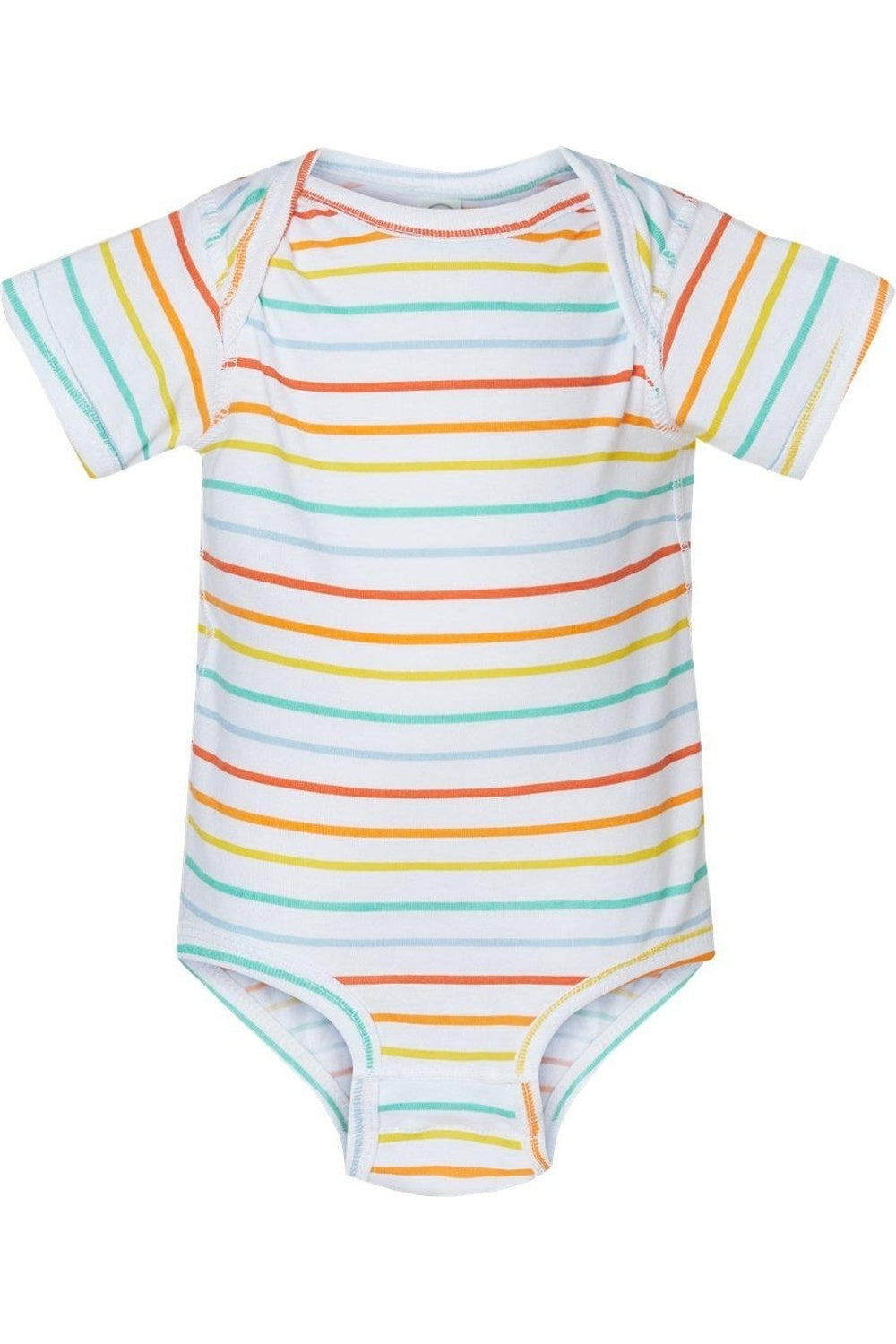 

Кроличьи шкуры Детский тонкий джерси Боди Rabbit Skins, Rainbow Stripe