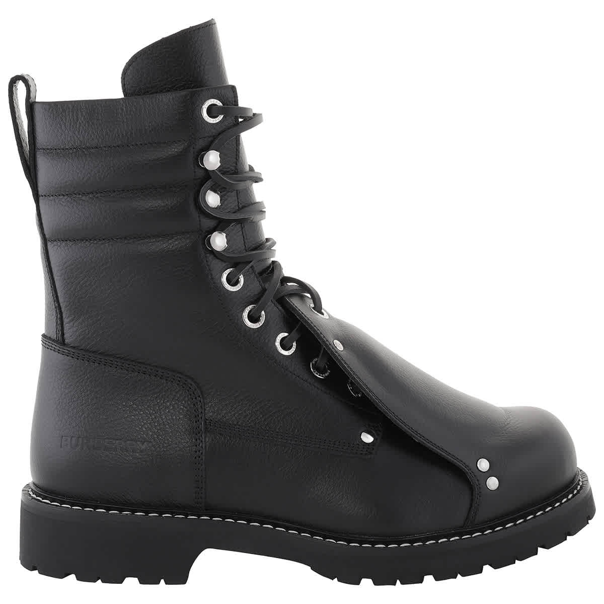 

Бурберри Кожаные Ботильоны с Кружевной Отделкой Burberry, черный