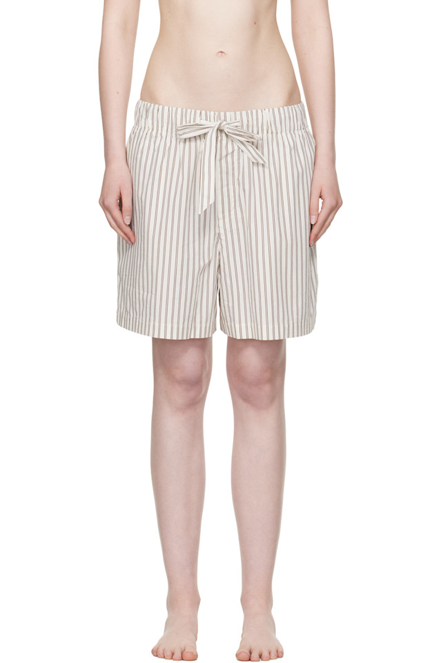 

Пижамные шорты из поплина Tekla, цвет hopper stripes