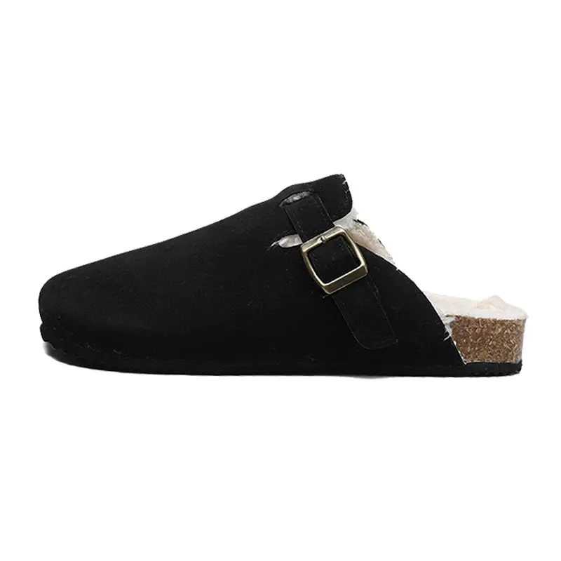 

YIVELOVE Закрытые тапочки унисекс черные с флисовой подкладкой, цвет Black (Fleece-Lined)