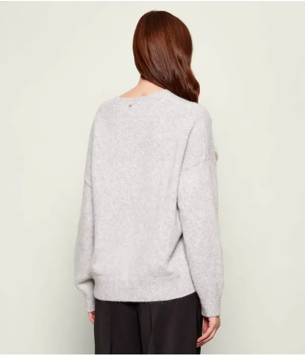 Шерстяной свитер C_Fondyssa relaxed fit Boss Orange, серый — фото 3