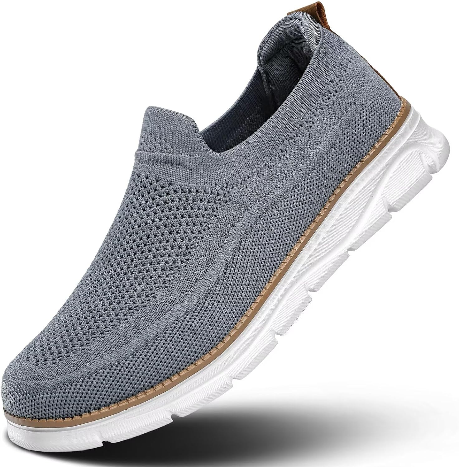 

Мужские слипоны, мокасины, повседневные лоферы, обувь для ходьбы, нескользящая мягкая подошва, легкие кроссовки, деловые туфли, оксфорды, обувь для работы и вождения Wrezatro, серый