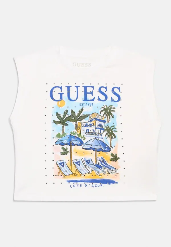 Топ Junior boxy top Guess, чисто-белый — фото 3