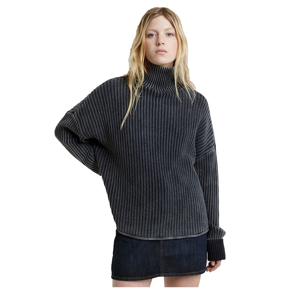 

Свитер G-Star Loose Overdyed high neck, синий