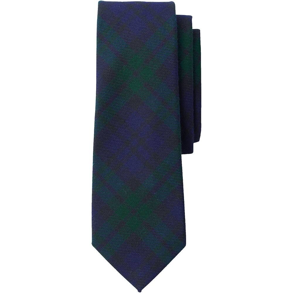 

Мужской клетчатый галстук Lands End для завязывания Lands' End, цвет Navy Green Plaid