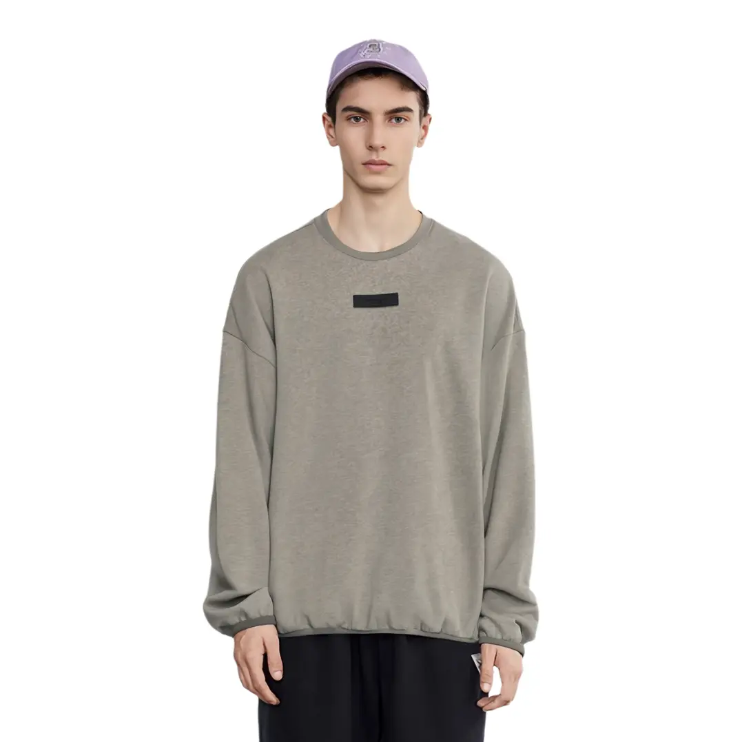 Футболка Core Collection Crewneck Fear Of God Essentials, цвет хизер серый — фото 4
