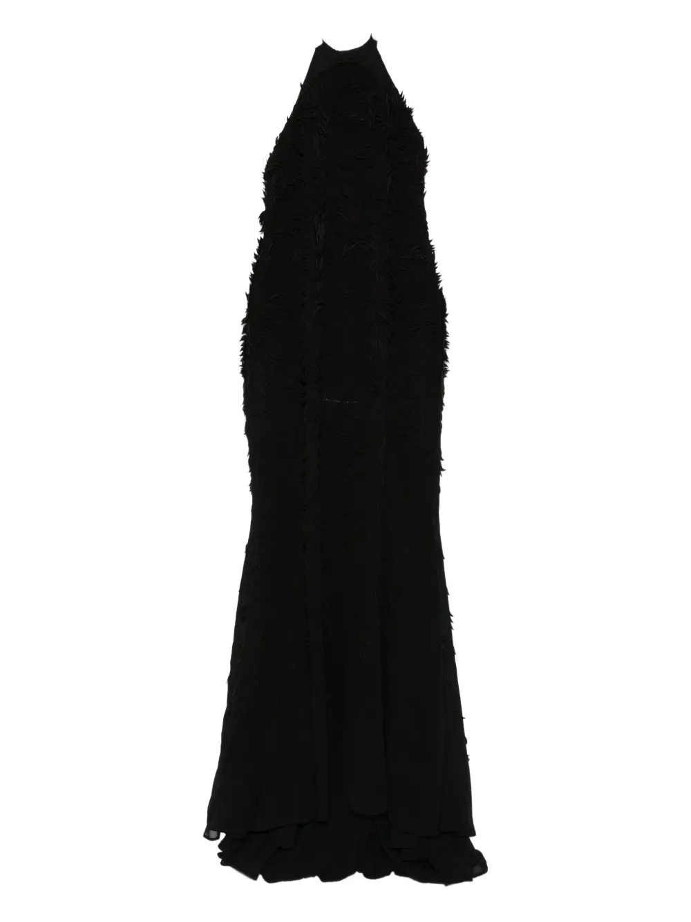 

Текстурированное платье на бретели-халтер Amen, черный