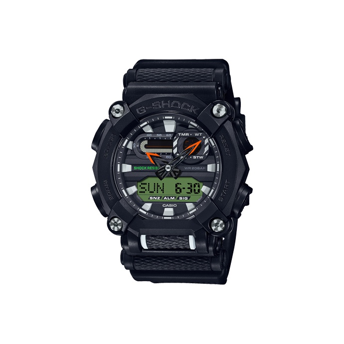 

CASIO Часы Men Liquid Crystal/Analog Dual Display Series Black Watch GA-900E-1A3PR, Black