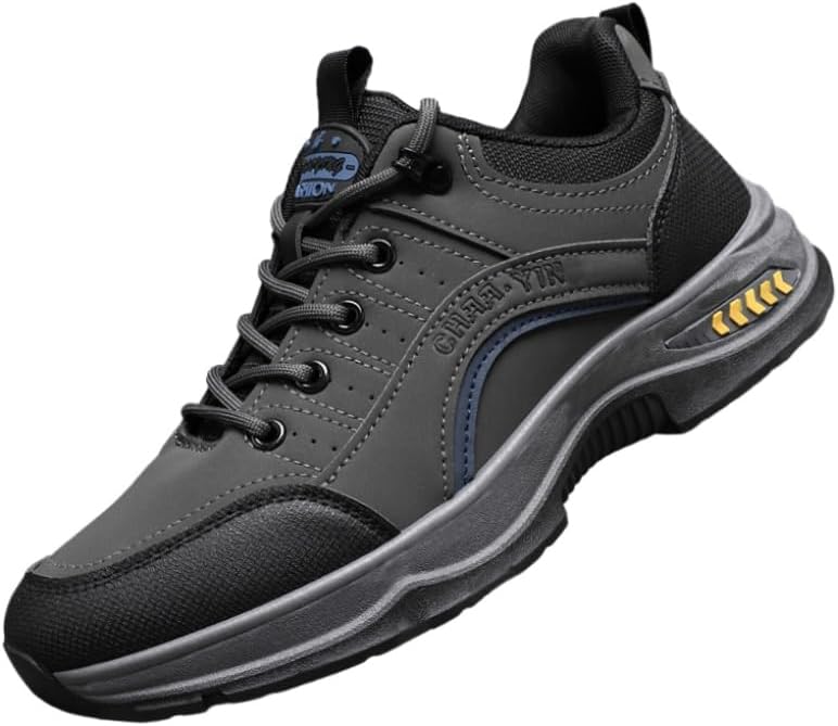 

Мужские спортивные кроссовки с толстой подошвой. Легко надевать и снимать. Противоскользящие и прочные. Легкие и удобные. Подходят для фитнеса, активного отдыха и повседневного использования Clolinde, серый