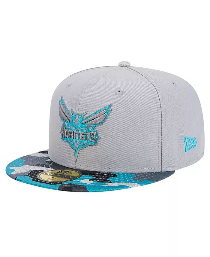 

Мужская серая кепка Charlotte Hornets Active Color Camo Visor 59FIFTY Fitted New Era