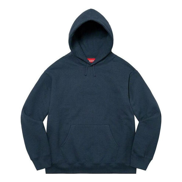 

Толстовка satin appliqu hooded sweatshirt 'navy white' Supreme, синий