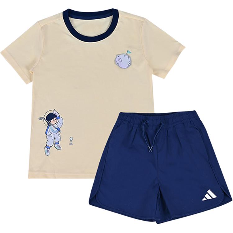 

Adidas Повседневная спортивная одежда ecru/navy blue для детей 3-7 лет