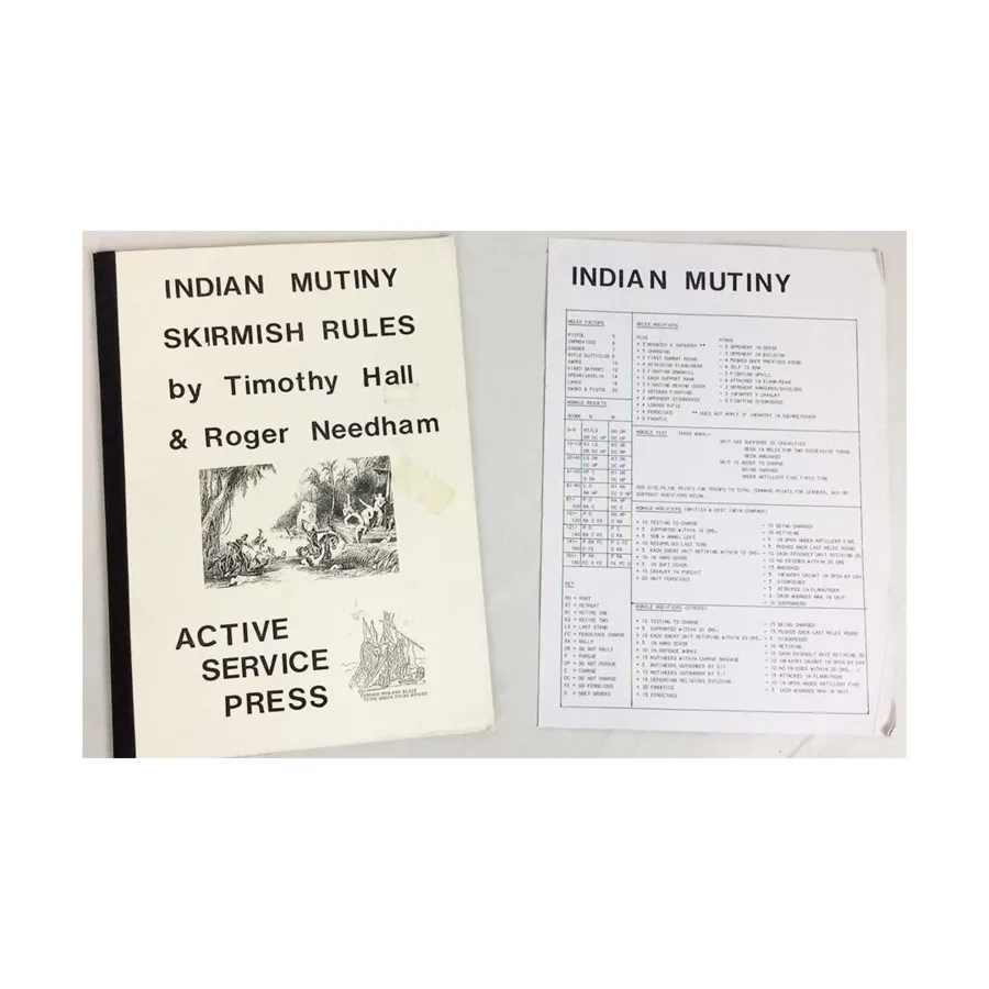 

Правила стычки индийского мятежа, Historical Miniature Rules (Active Service Press)