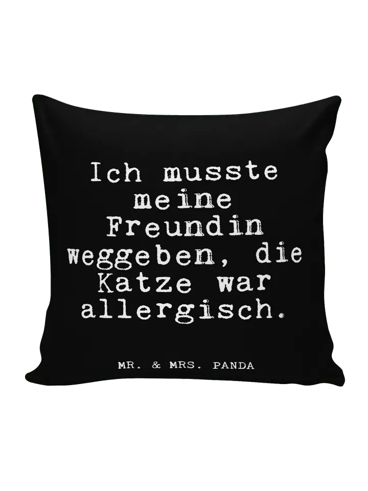 

Подушка Mr & Mrs Panda 40x40 Ich musste meine Freundin, черный