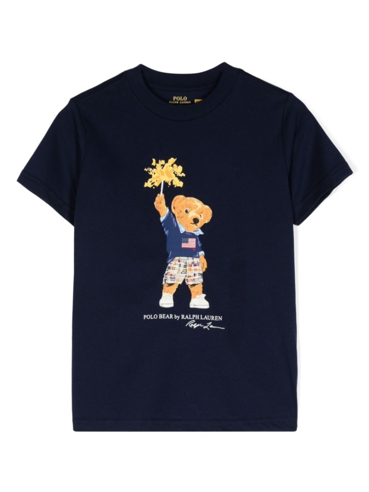 

Ralph Lauren Kids футболка из хлопка с принтом Polo Bear, синий