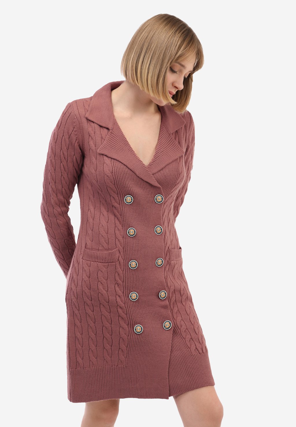 

Платье-джемпер LONG WITH BUTTON CLOSURE Felix Hardy, лососевый