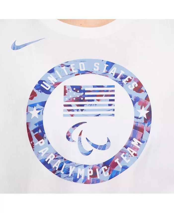 Женская белая футболка клуба Паралимпийских игр США Puck Nike — фото 3