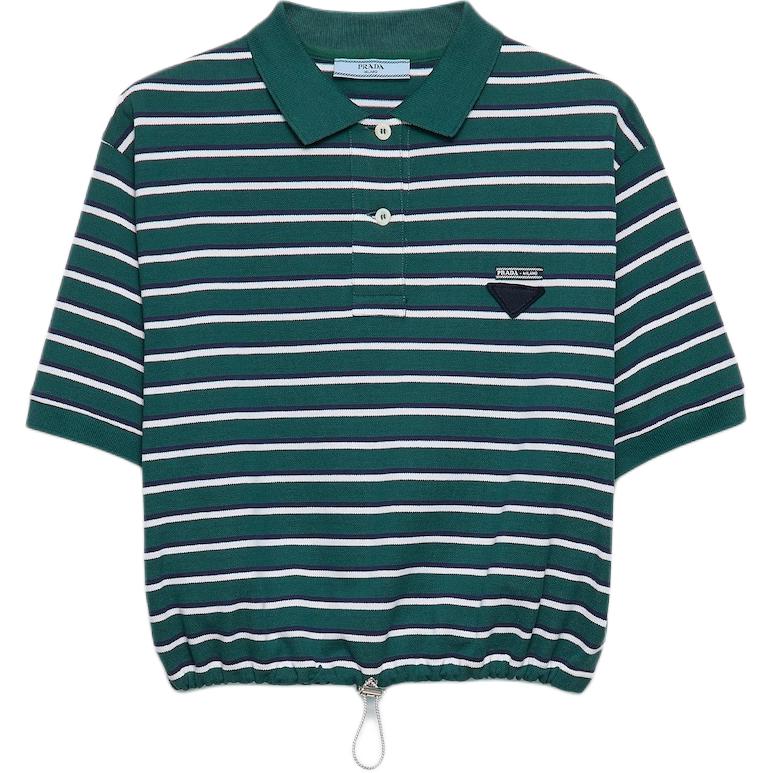 PRADA SS25 Polo Shirt Women's Jadeite Green