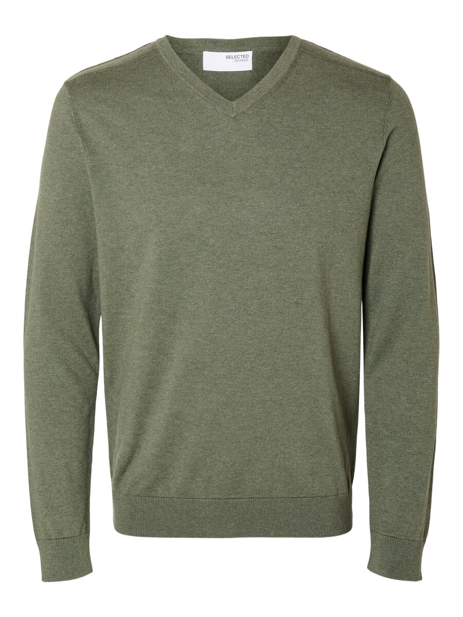 

Свитер с v-образным вырезом SELECTED HOMME Sweater SLHBerg, оливковый