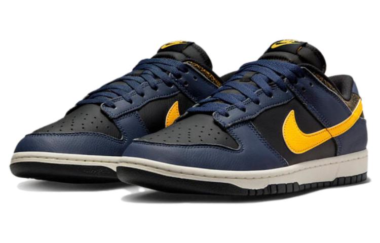 Dunk Low Vintage Michigan Nike, черно-желтая — фото 3