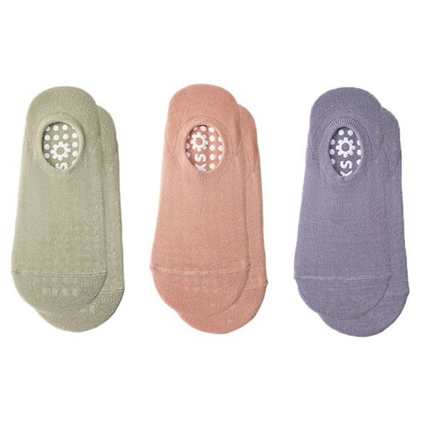 

Женские носки для пилатеса с противоскользящей подошвой, 3 пары Anna-Kaci, Baige Pink Yellow