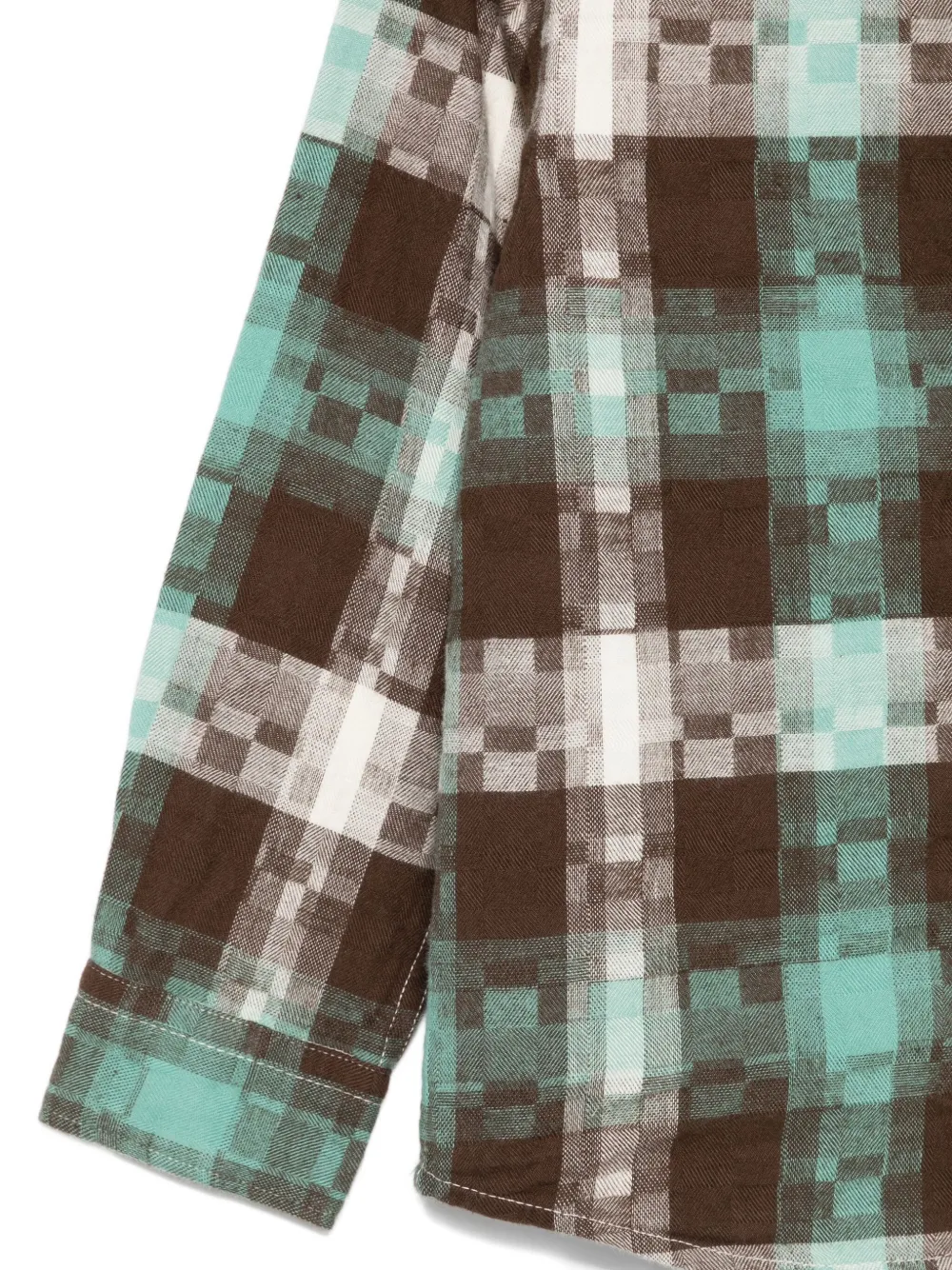 Клетчатая рубашка с длинными рукавами Scotch & Soda Kids, зеленый — фото 3
