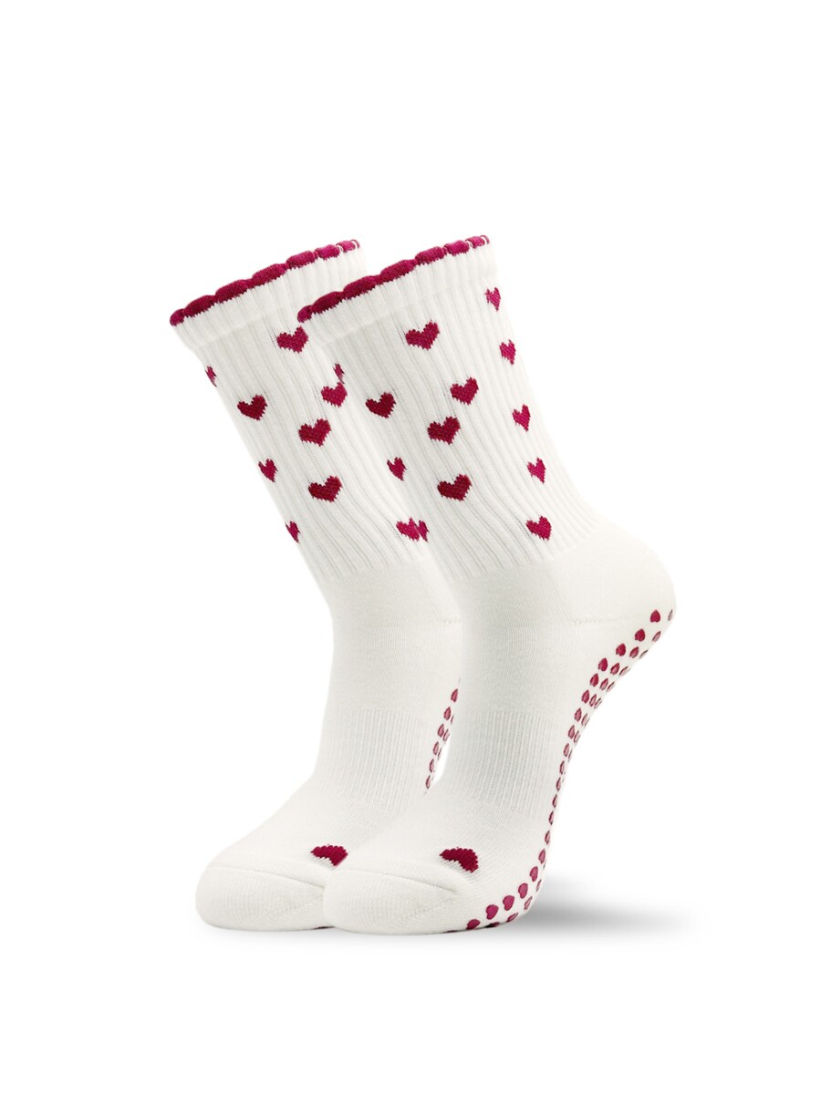 

Спортивные носки grippyglow Pilates Socken aus Baumwolle - Ruffle Heart - (2er Pack), Mixed Colors