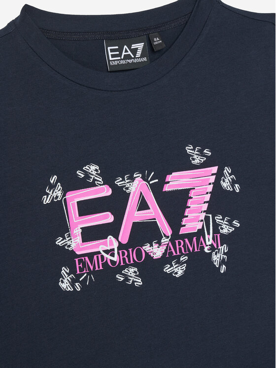 Футболка regular fit 7G000151 AF10373 UB102 Ea7 Emporio Armani, синий — фото 3
