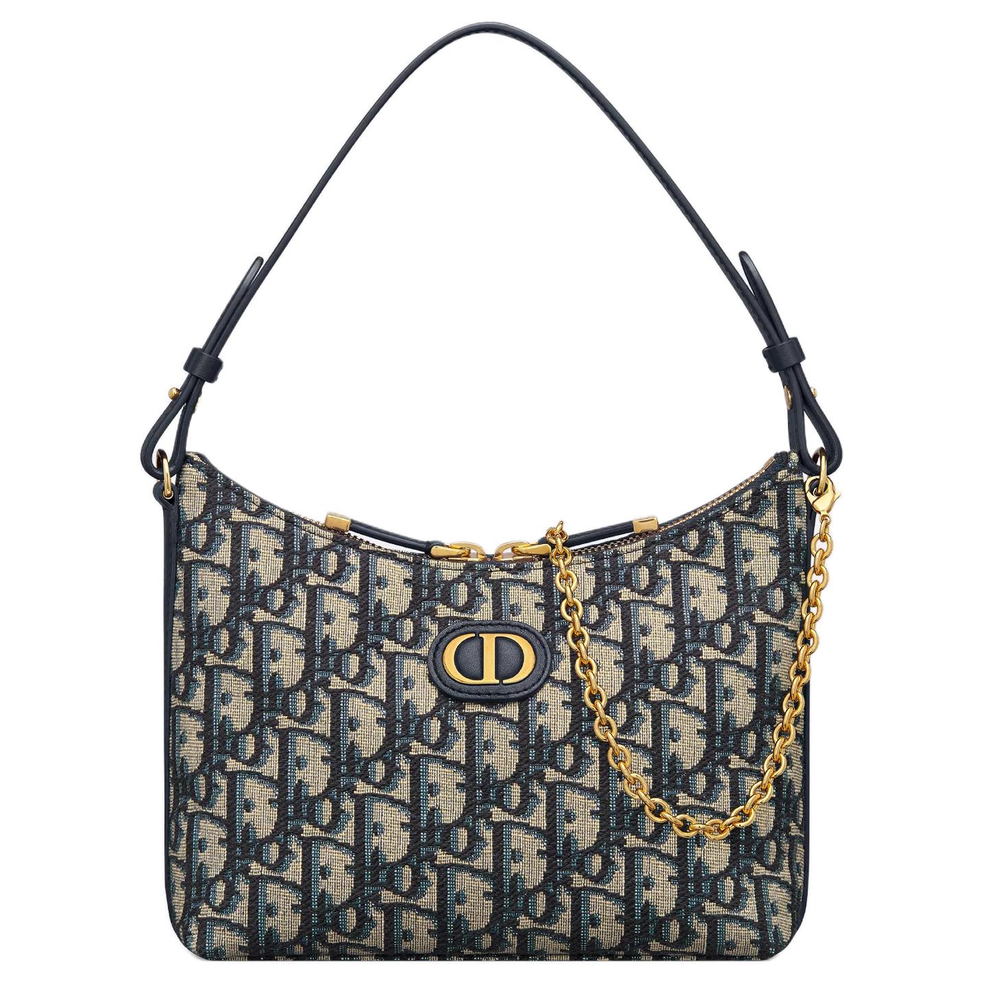 

DIOR Миниатюрная женская сумка из телячьей кожи синего цвета