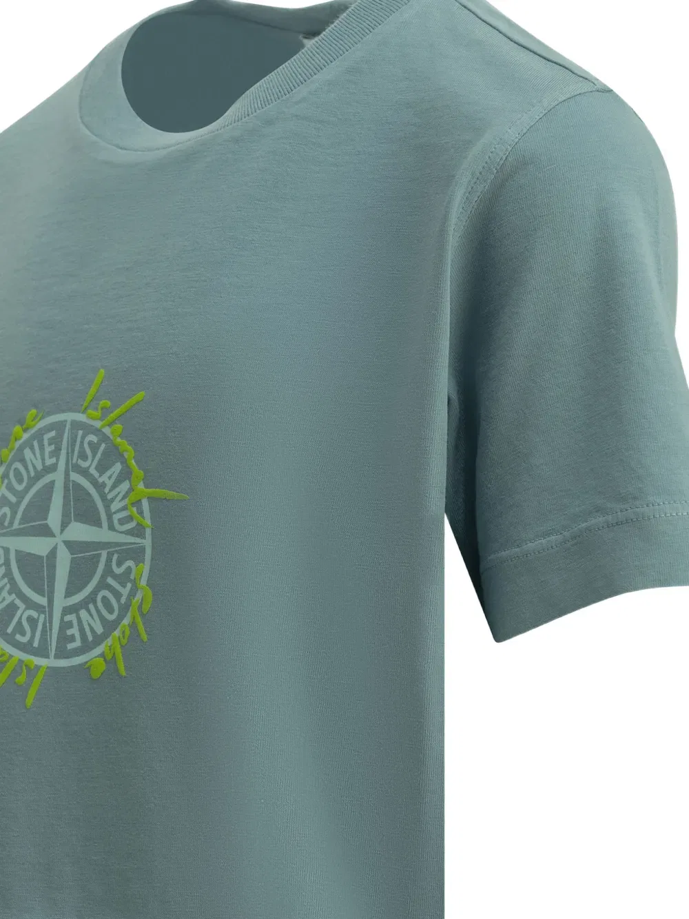 Футболка с логотипом Compass One Stone Island Junior, синий — фото 4