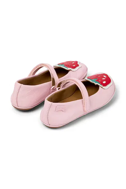 Балетки кожаные детские TWS Kids Camper, розовый — фото 4