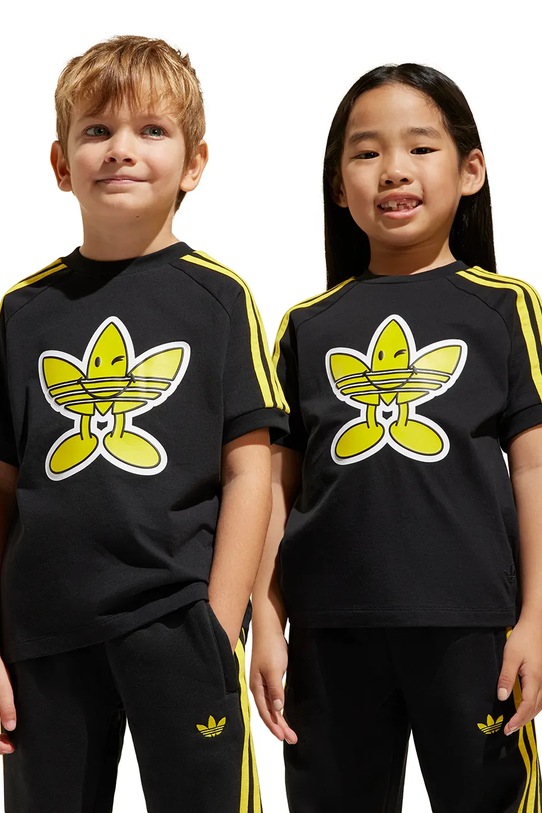 

Детская хлопковая футболка Adidas Originals, черный