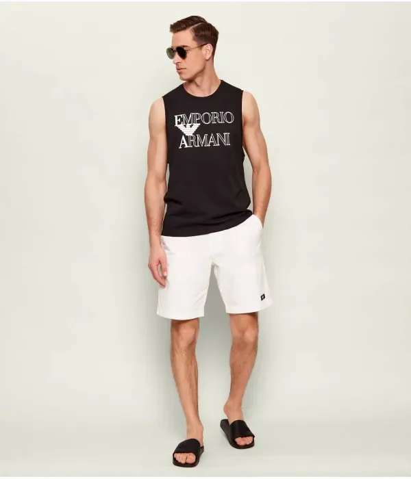 Майка regular fit Emporio Armani, черный — фото 2
