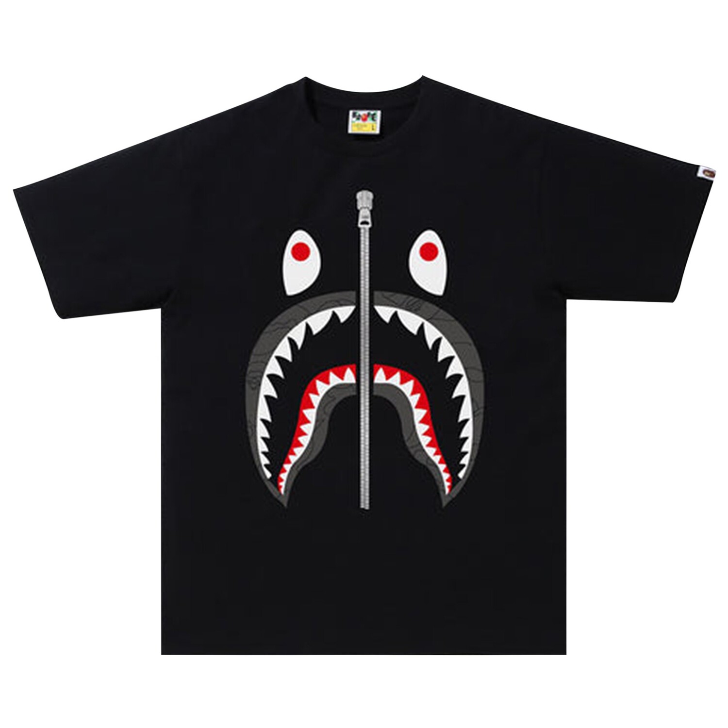 

Футболка BAPE Line 1st Camo Shark, черная, Черный, Футболка BAPE Line 1st Camo Shark, черная