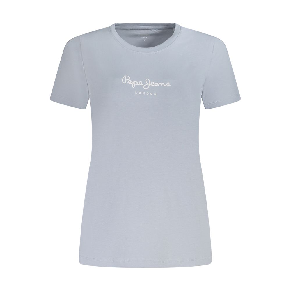 

Светло-голубые хлопковые топы и футболки Pepe Jeans